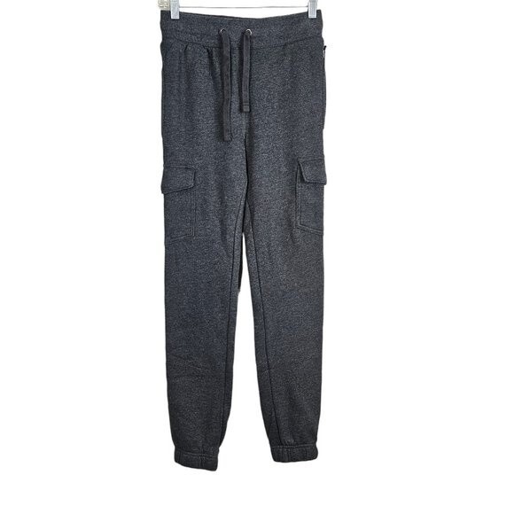 Goodfellow Tapered Fleece Cargo Jogger Pants Gray - Picture 2 of 11